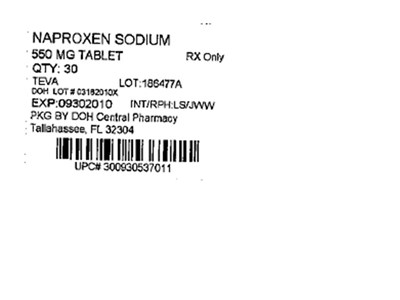 Label Image 550mg (Naproxen Sodium 550mg(teva))